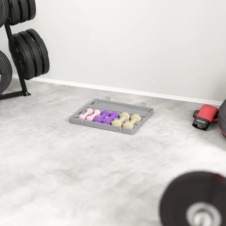 Hantelset 6-Delat med Fodral för Hem och Gym 0,5 kg 1 Väsa Färgglada