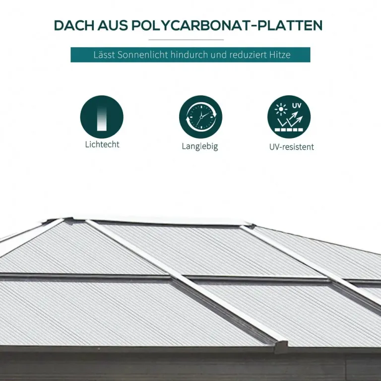 Hardtop Paviljong med Myggnät 3,6 x 3 m, Brun