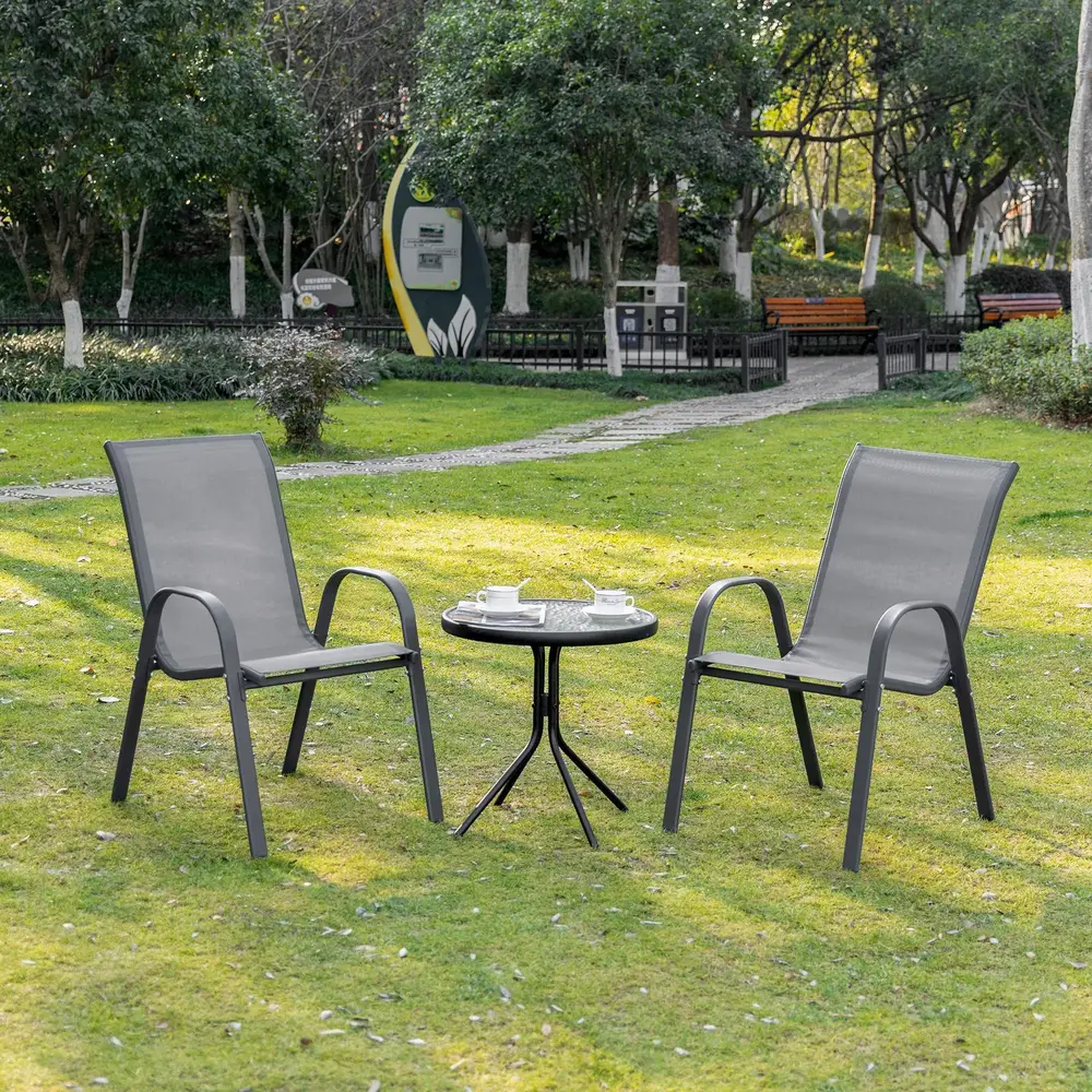 Stapelbara Trädgårdsstolar 2-Pack 70 x 54 x 90 Cm