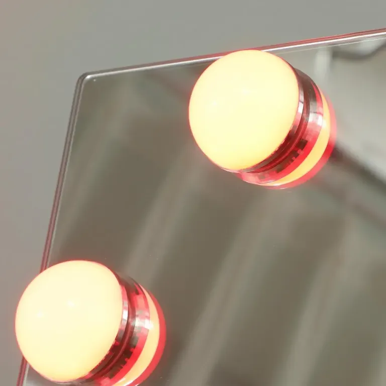 Helfigursspegel med LED & Touchkontroll Gräddvit