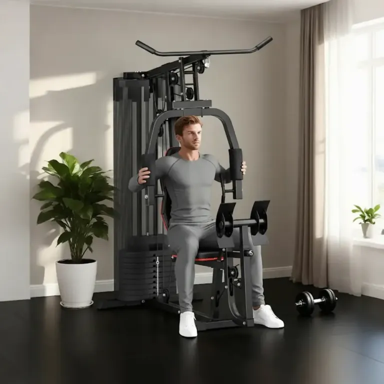 Hemmaträningsstation 45 kg Viktklossar Högt Repdrag Multigym