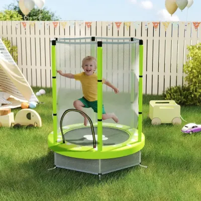 Barnstudsmatta med Skyddsnät - och Utomhusbruk 3-6 År Grön