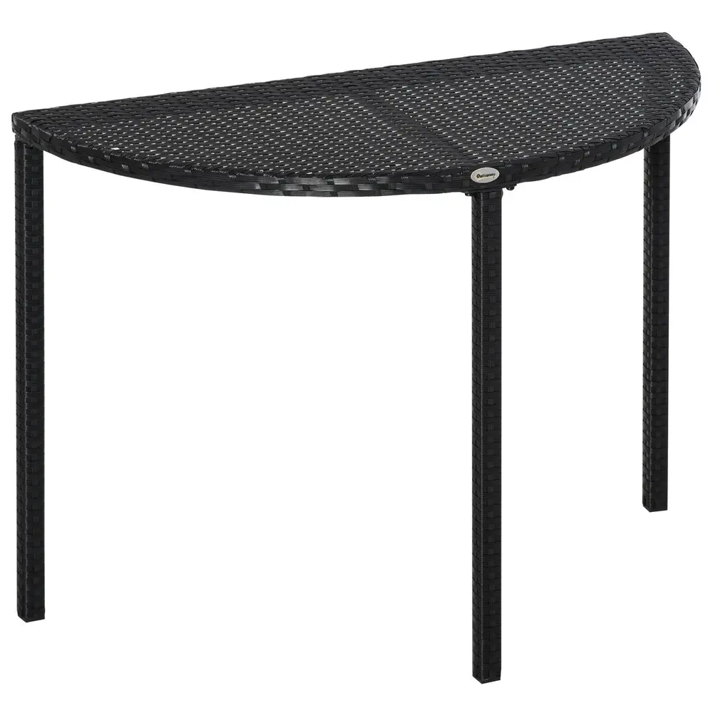 Halvrunt Balkongbord Konstrotting Smidigt 100 x 50 x 74 Cm