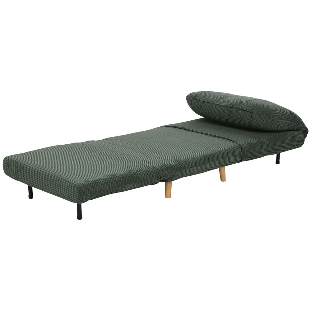 Bäddsoffa Stolsäng 2-i-1 Grön av Manchester 82 x 89 x 83 Cm