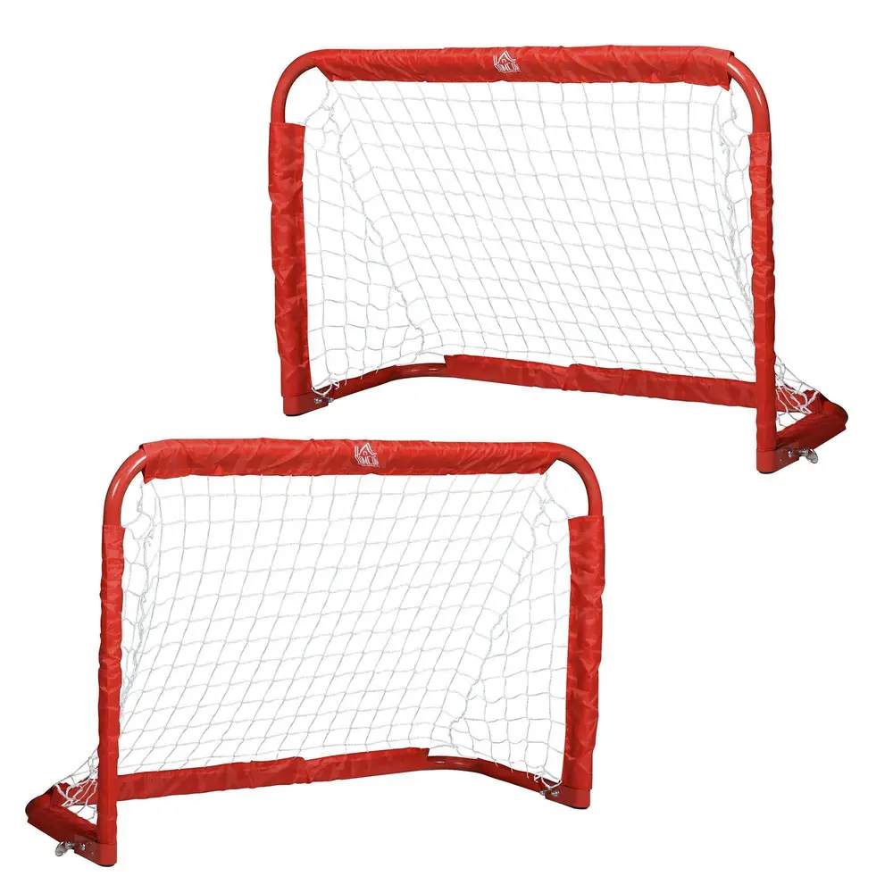 Fotbollsmål 2-Pack Hopfällbara Minimål Stål 90 x 36 x 60 Cm