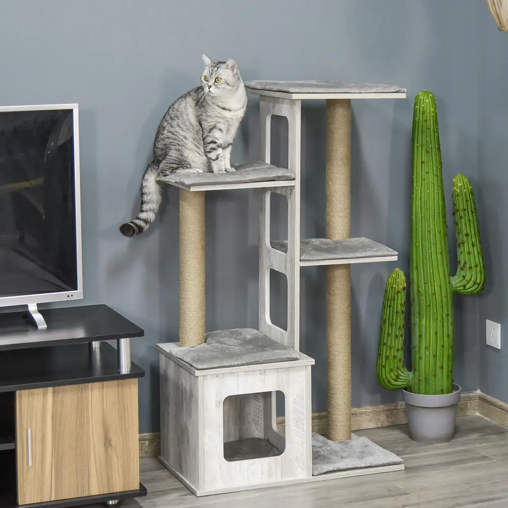 Kattträd Flervåningsskrapstolpe 67 x 38,5 x 114 Cm