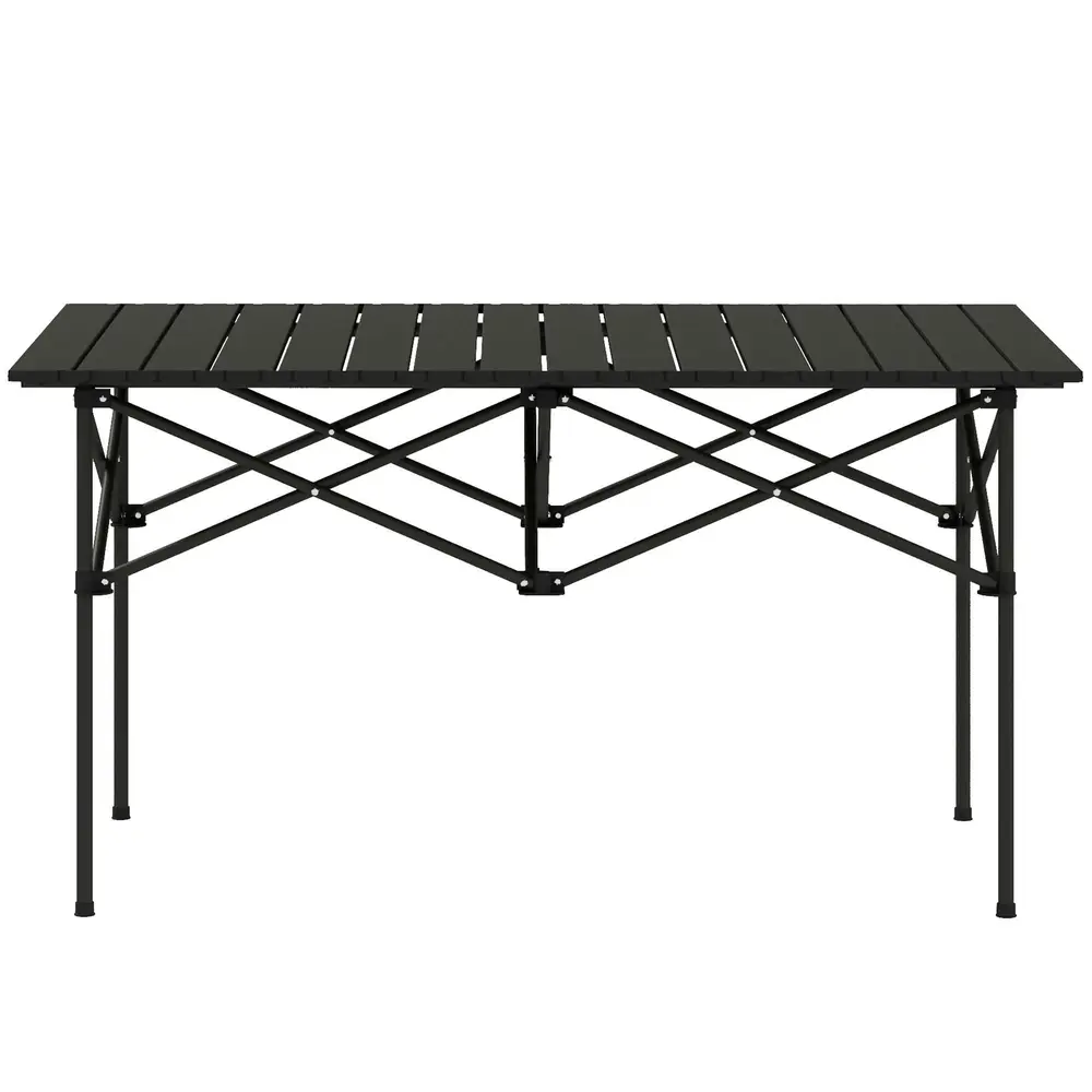 Hopfällbart Campingbord med Roll-Up Bordsskiva 95 x 55 Cm