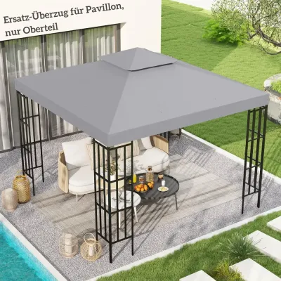 Paviljontak Prisvärd Ljusgrå för Paviljong som 3 x 3 m