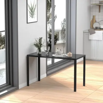 Matbord Svart av Härdat Glas 120 x 60 x 75 cm