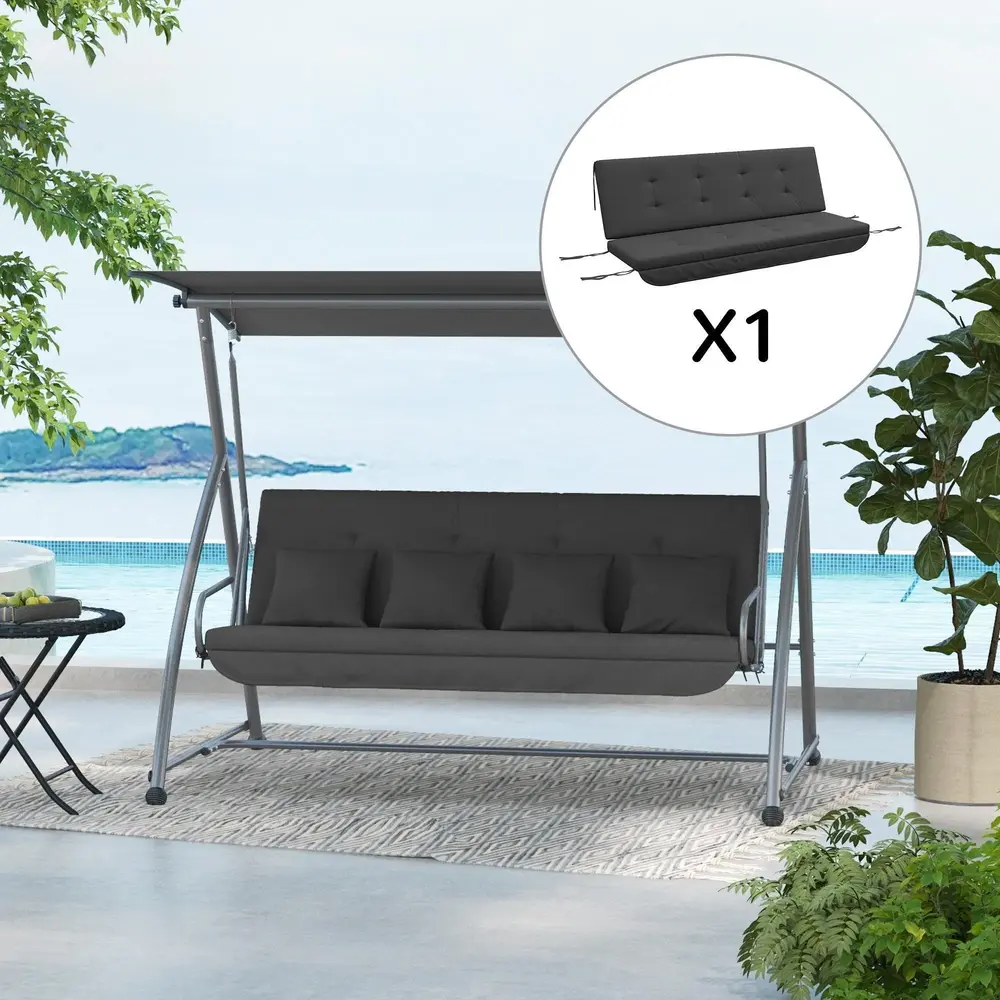Dyna till Hammock 3-Sits Sittdyna med Ryggstöd 170 Cm