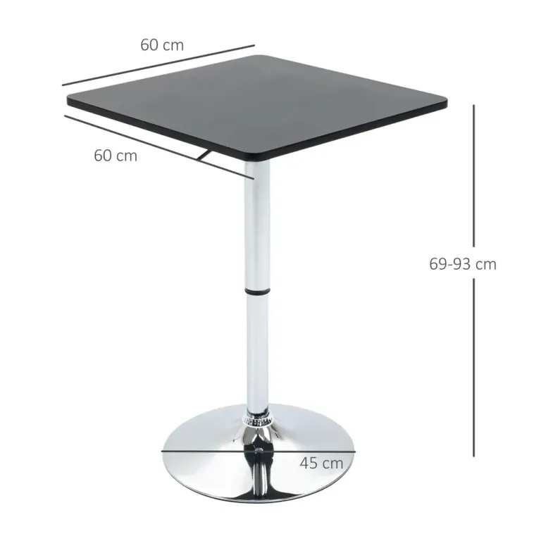 Höjdjusterbart Barbord 360° Vridbart Reptåliga Fötter Rotation Rund
