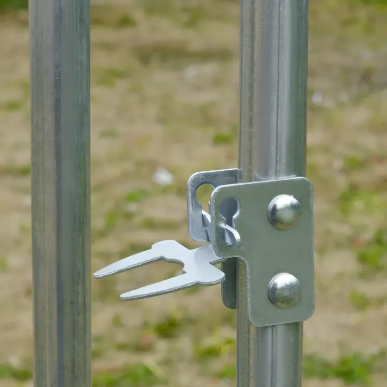 Hönshus Hönsgård Utehus med Lock Silver Kaniner Stål Oxfordduk