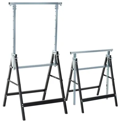 Hopfällbar Arbetsbock 2-Pack –130 cm, Blå Ställningsbock