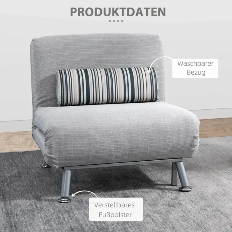 Hopfällbar Bäddfåtölj med Madrass 75 x 70 x 75 cm