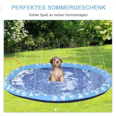 Hopfällbar Hundpool &Amp; Badbalja Ø150 cm Blå