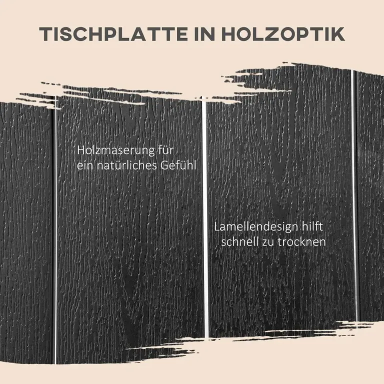 Hopfällbar Matgrupp i Aluminium 7 Delar Praktiskt Personer Utomhus