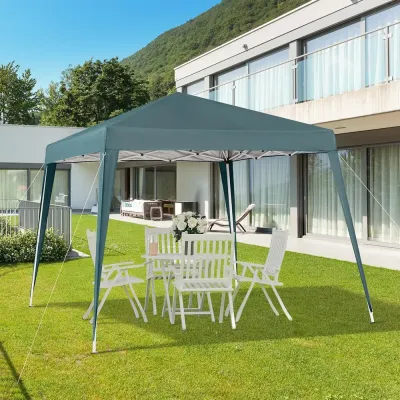 Hopfällbar Paviljong med UV-Skydd 2,4 x 2,4 m, Grön