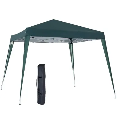 Hopfällbar Paviljong med UV-Skydd 2,4 x 2,4 m, Grön