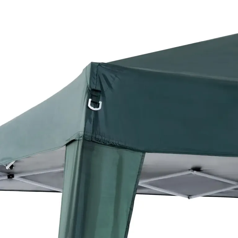 Hopfällbar Paviljong med UV-Skydd 2,4 x 2,4 m, Grön