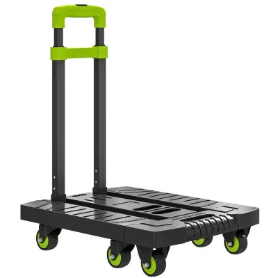 Hopfällbar Pirra och Magasinkärra Max 70 kg, Grön Transportvagn