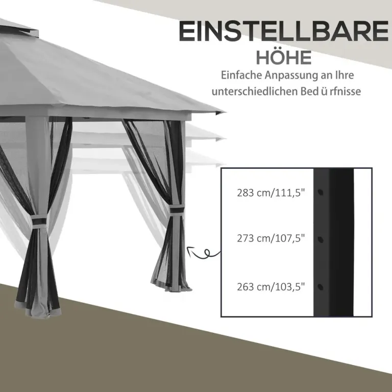 Hopfällbar Pop-up Paviljong Stort Partytält Meter Inkl