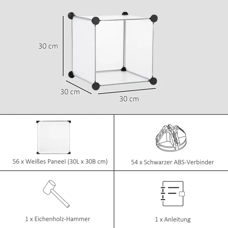 Hopfällbart Kubhyllsystem 16 Fack Kubhylla Modulär Design