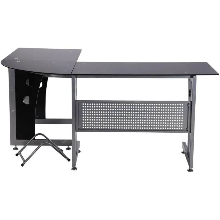 Hörnskrivbord L-format Svart 164 x 139 x 75 cm
