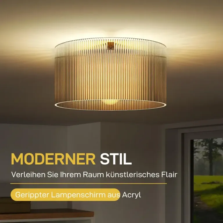 Taklampa med Akrylskärm för LED- och Halogenlampor