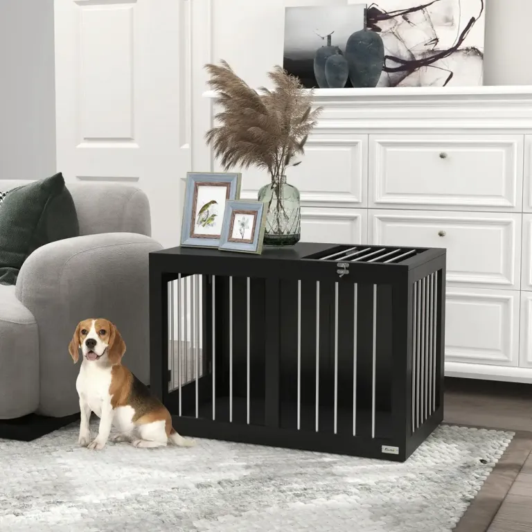 Hundbur Hundkoja Svart av Metall 80 x 50 x 56,5 cm