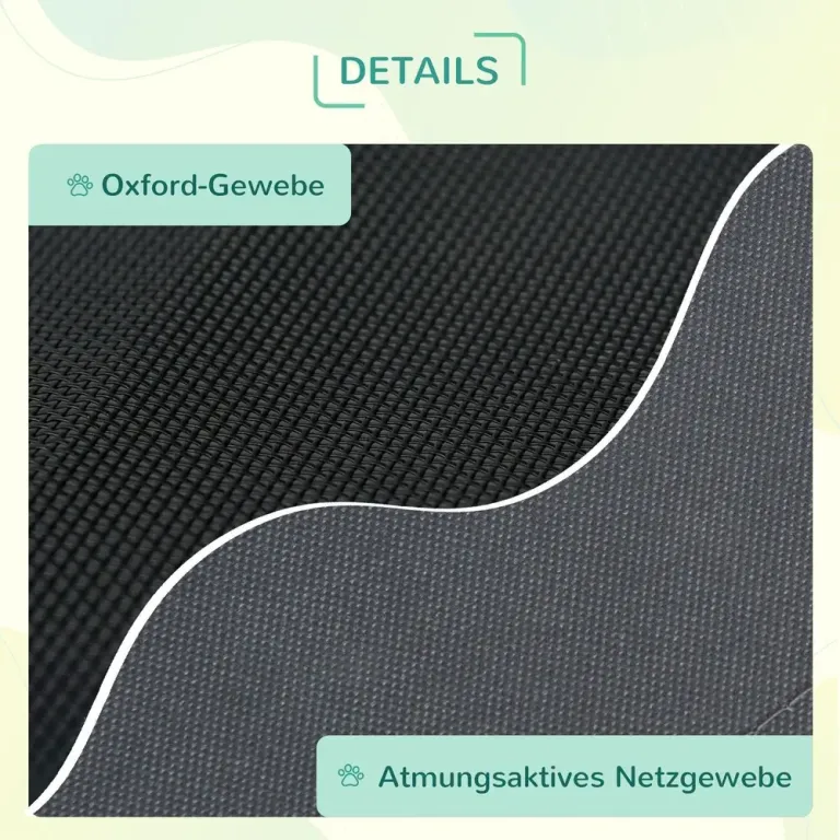 Andningsbar Hundsäng med Kapell Tafttyg 92 x 76 x 90 cm