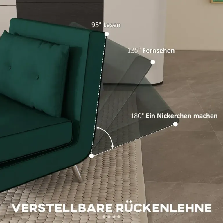 Sovstol Bäddfåtölj Mörkgrön av Tyg 77 x 88 x 83 cm