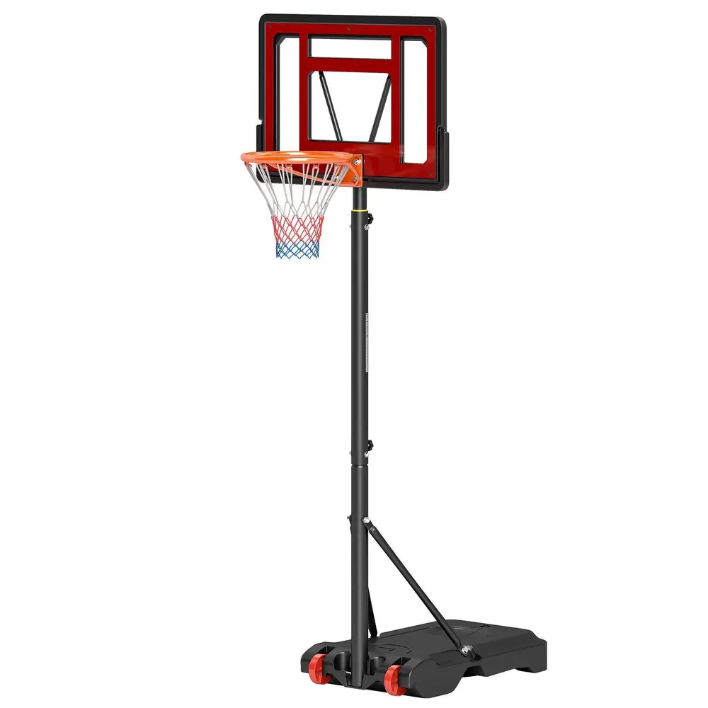 Basketstativ Basketkorg Svart av Stål och Plast 160-210 Cm