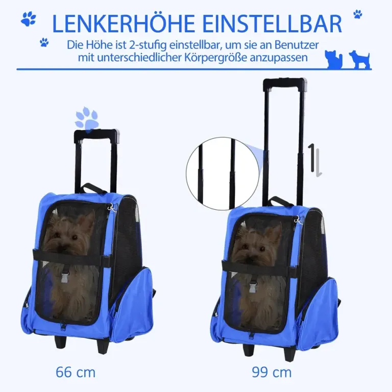 Hundbärväska Ryggsäck för Husdjur 2-i-1- 42 x 25 x 55 cm