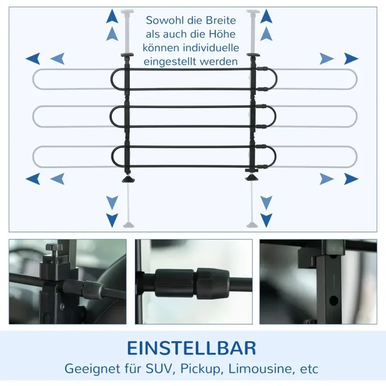 Hundgaller Säkerhetsbarriär för 89--124 cm Stål