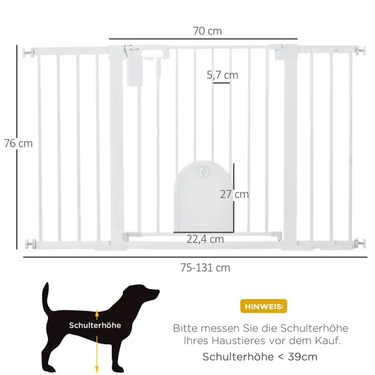Hundgrind för Dörröppning Trappgrind Justerbart Metall
