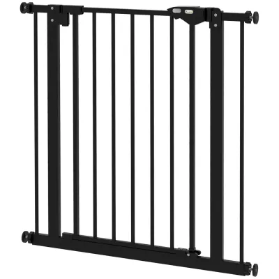 Hundgrind/husdjursgrind Metall och Plast Svart 74–80 cm Justerbar