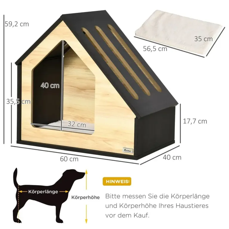 Hundkoja för Inomhusbruk med Dyna, Brun