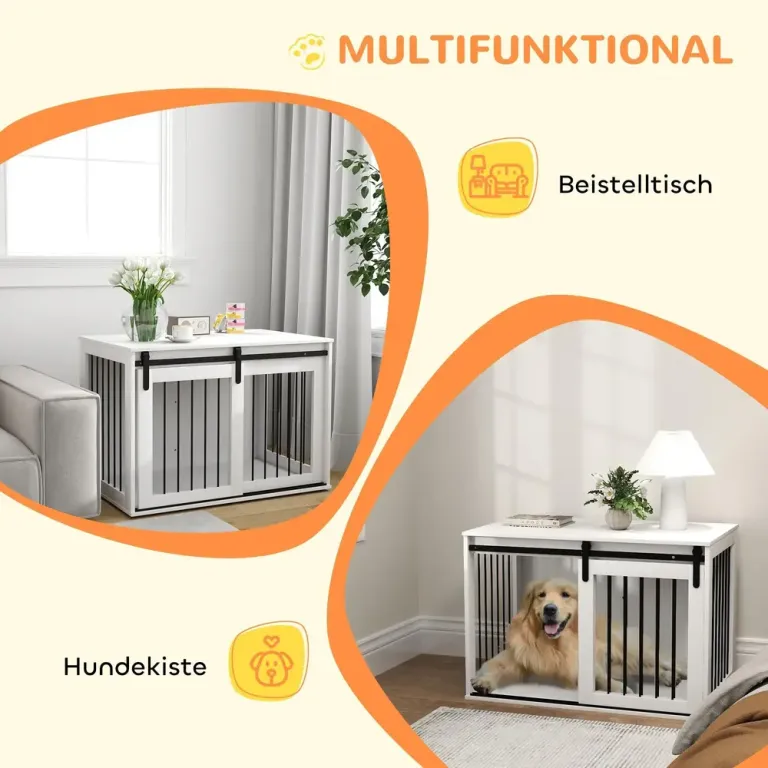 Hundbur 98 x 58 x 61 cm med Skjutdörr