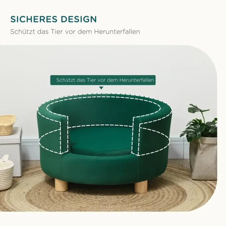 Hundsäng Elegant Hundsoffa med Mjukt Husdjurssäng Fåtölj Design