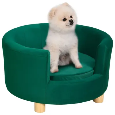 Hundsäng Elegant Hundsoffa med Mjukt Husdjurssäng Fåtölj Design