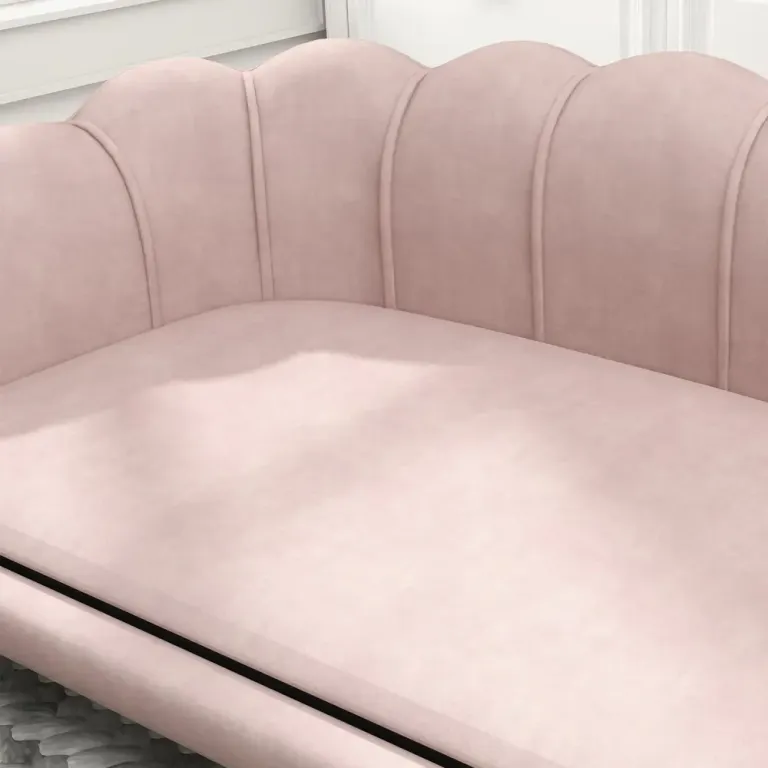 Hundsoffa i Sammet med Pärlskalsform Rosa Kattsoffa