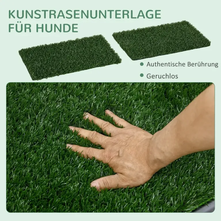 Hundtoalett med Konstgräs Dräneringshål Gräsplatta