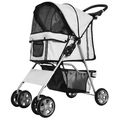 Hundvagn Joggingvagn Silver Polyester och Metall