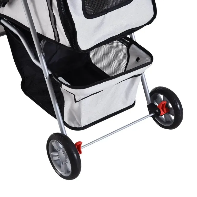 Hundvagn Joggingvagn Silver Polyester och Metall