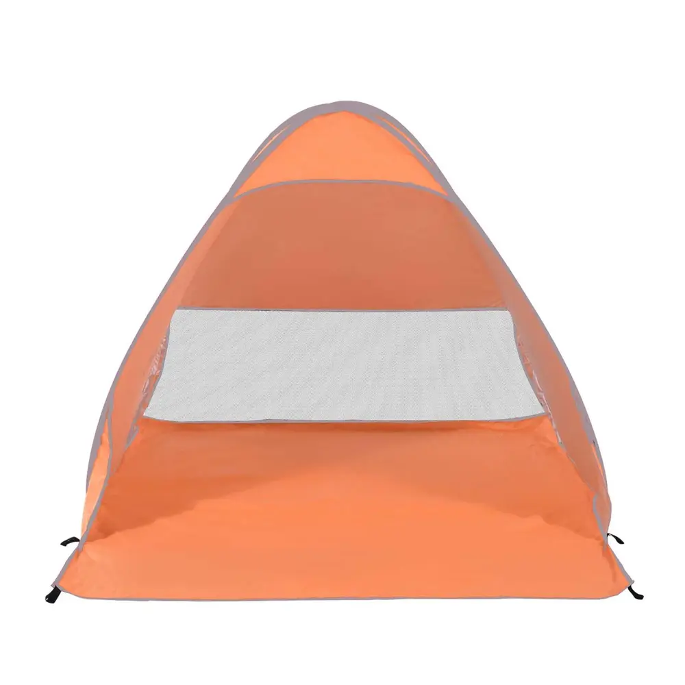 Strandtält Pop-Up Tält med Automatiskt Orange av Polyester
