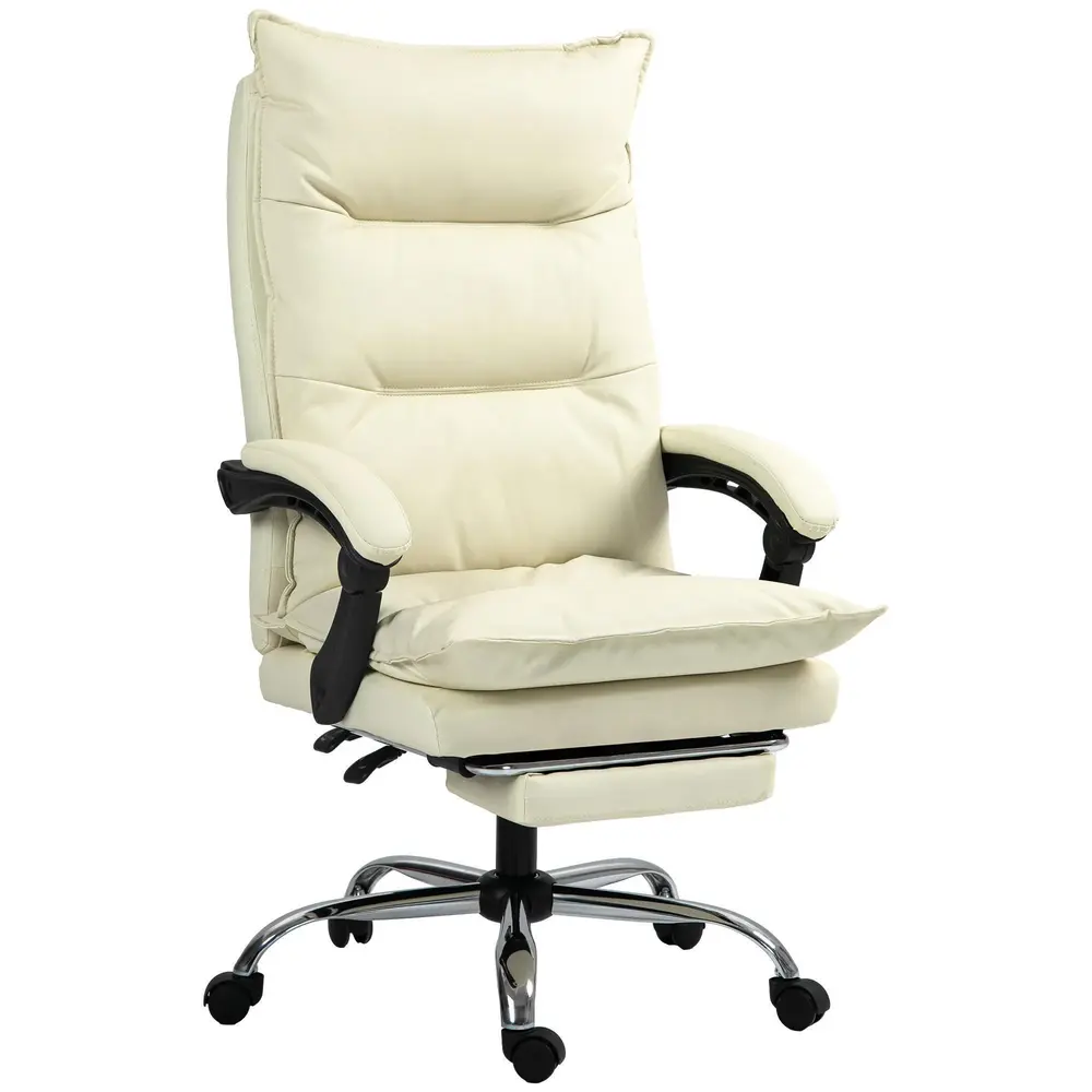 Kontorsstol Beige av Konstläder och Metall