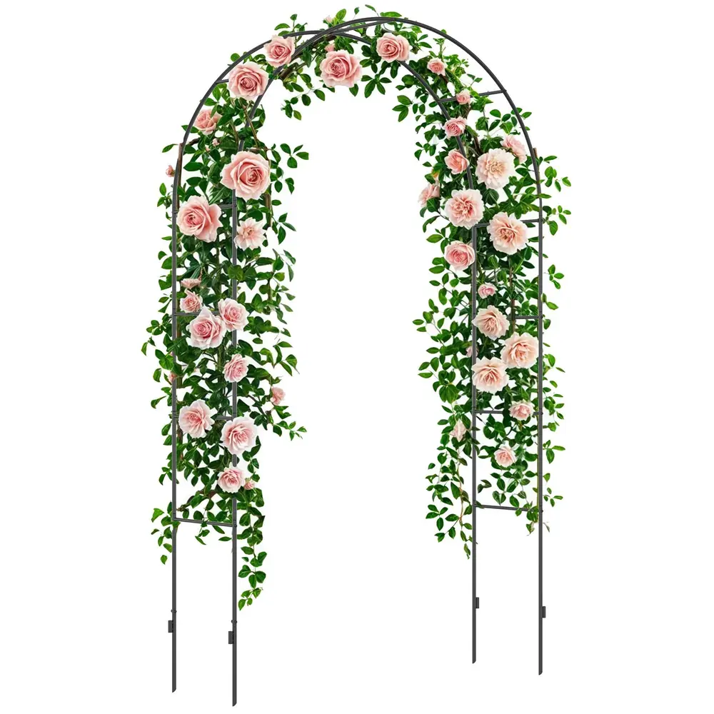 Trädgårdsbåge Rosenbåge med Spaljé 1,40 x 0,40 x 2,40 M