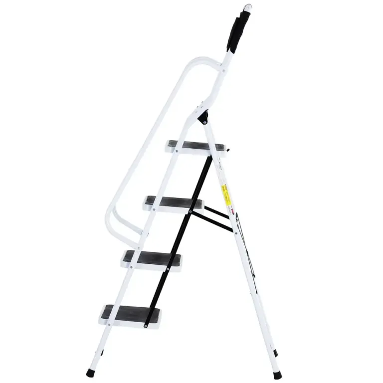 Trappstege med Verktygshållare 155 cm, Svart och Silver