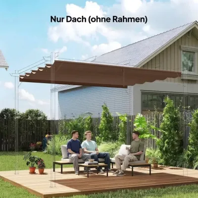 Reservtak till Pergola med Dräneringshål 4 x 3 m