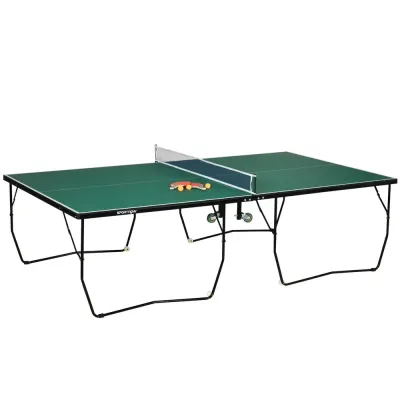 Bordtennisbord Pingisbord Grön av Stål och MDF Hopfällbart